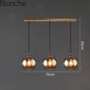 Suspension design LED avec boule en verre fumé Loft