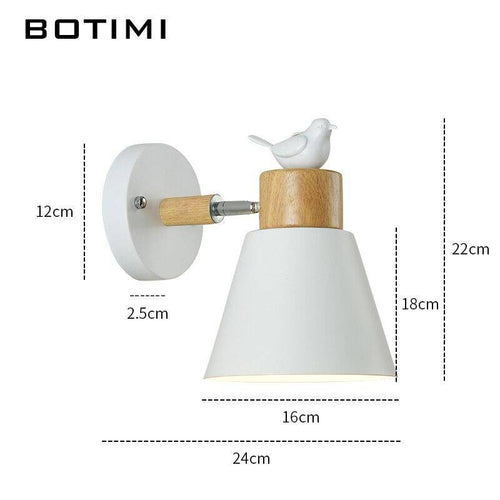 Applique murale moderne LED avec abat-jour métal style Bird - vue 6 sur 6