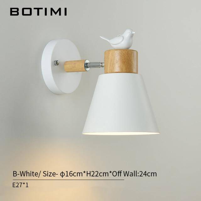 Applique murale moderne LED avec abat-jour métal style Bird - vue 3 sur 6