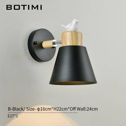 Applique murale moderne LED avec abat-jour métal style Bird - vue 5 sur 6