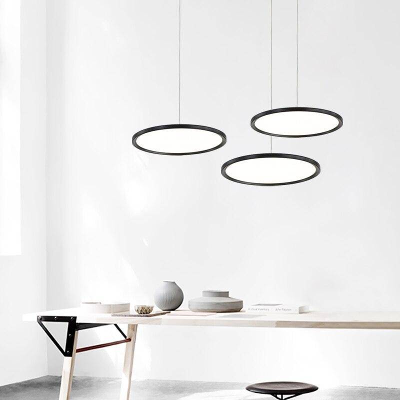 Suspension design LED avec disque en métal style Loft - vue 4 sur 5