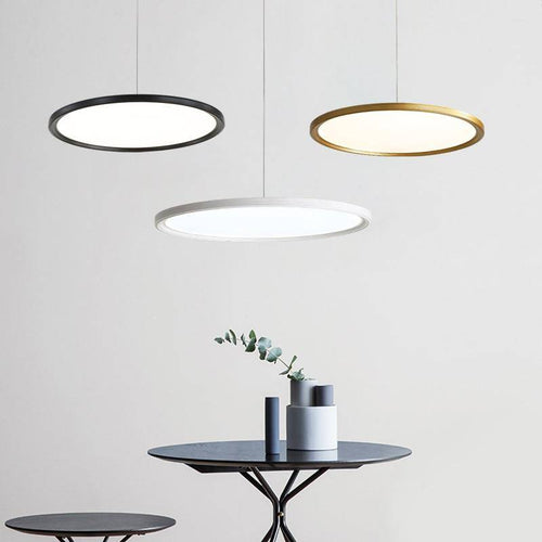 Suspension design LED avec disque en métal style Loft - vue 3 sur 5