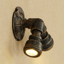 Applique murale retro LED style tuyau métallique Tino