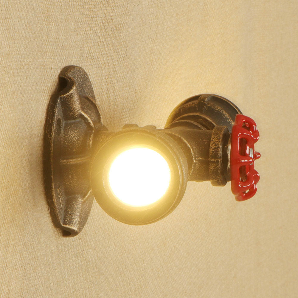 Applique murale retro LED style tuyau métallique Tino - vue 10 sur 14