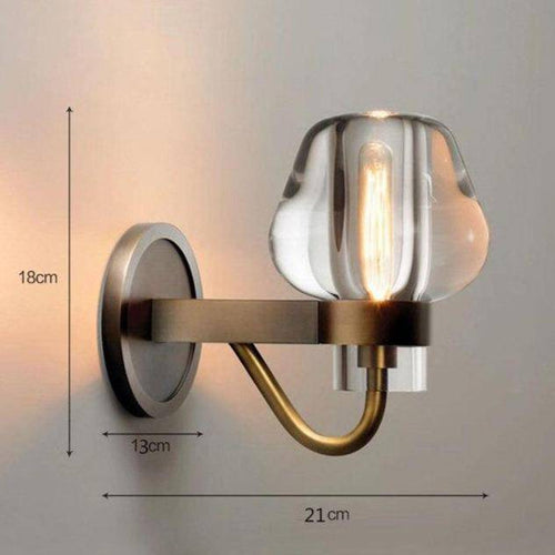 Applique murale design LED avec verre cristal style Sconce - vue 3 sur 4