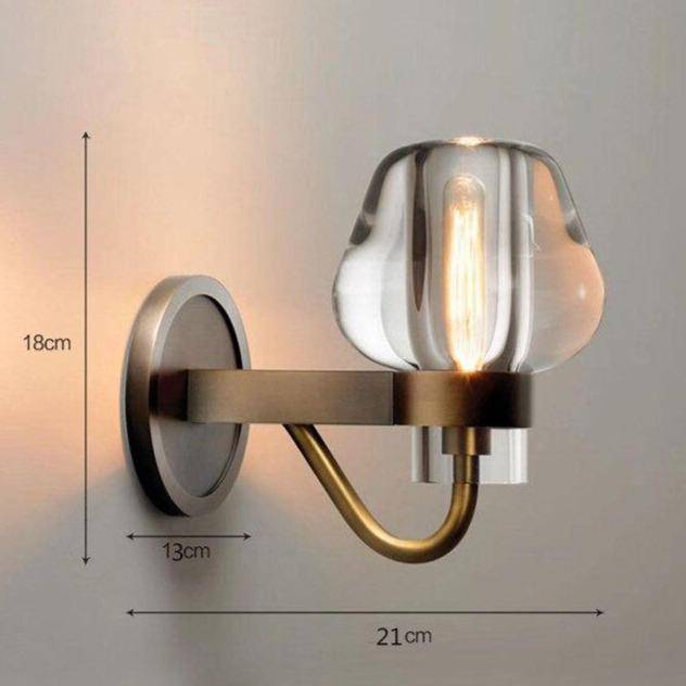 Applique murale design LED avec verre cristal style Sconce - vue 3 sur 4