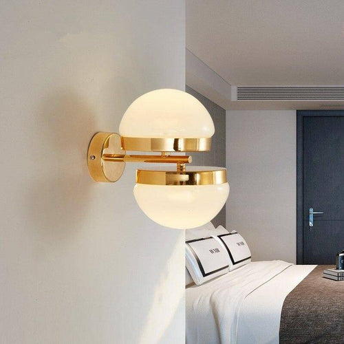 Applique murale dorée LED avec demi-sphère design Creative - vue 5 sur 7