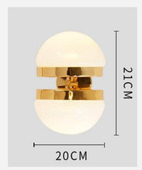 Applique murale dorée LED avec demi-sphère design Creative