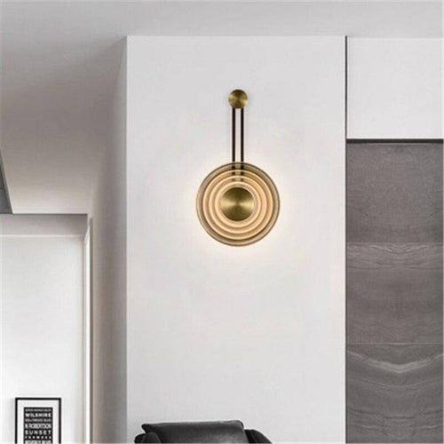 Applique murale design à LED dorée arrondie style Shining - vue 2 sur 4