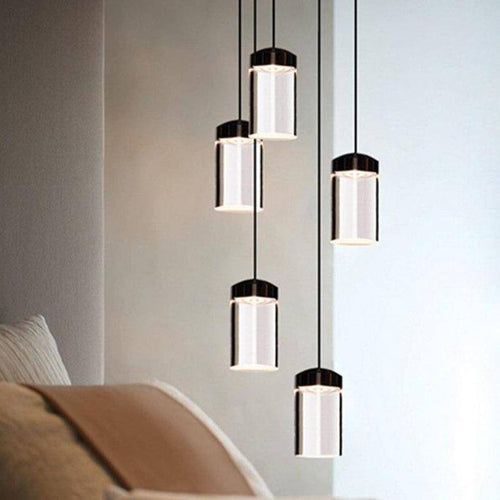 Suspension design cylindre en verre de plusieurs longueur - vue 6 sur 10