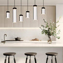 Suspension design cylindre en verre de plusieurs longueur