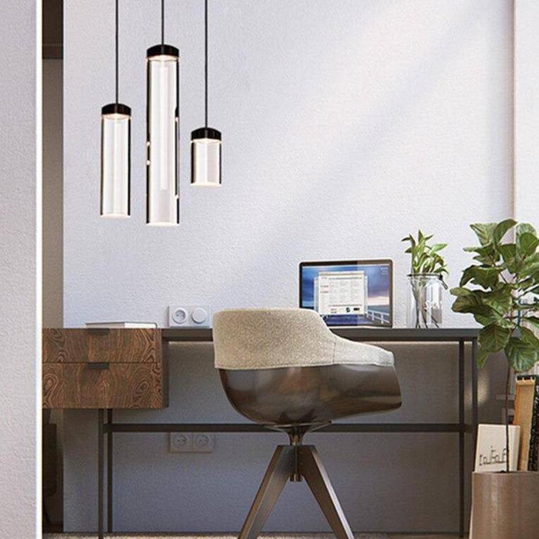 Suspension design cylindre en verre de plusieurs longueur - vue 6 sur 10