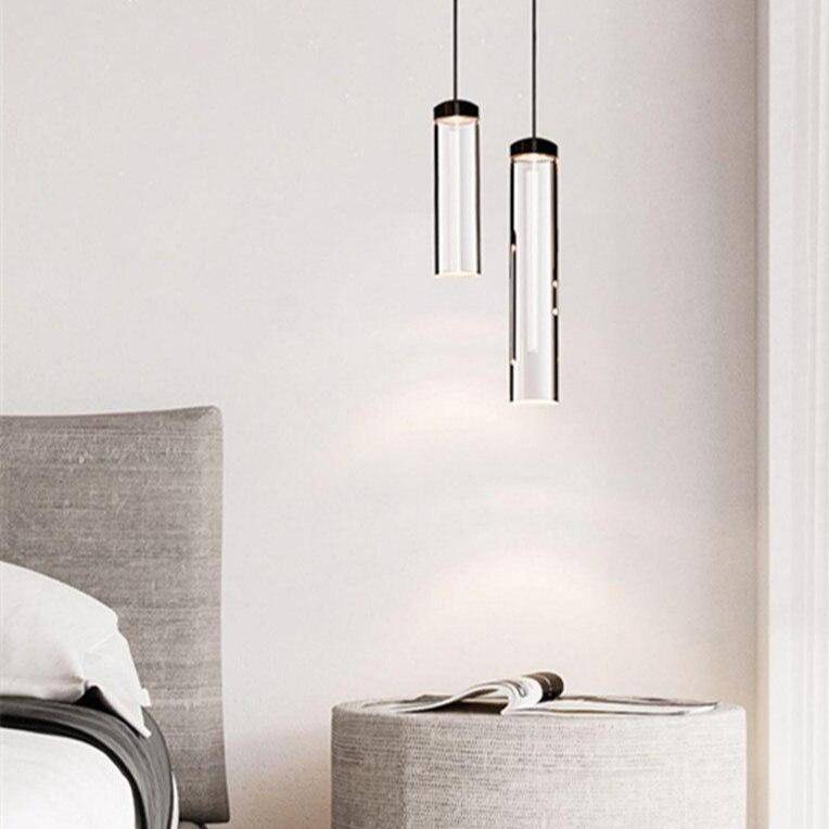 Suspension design cylindre en verre de plusieurs longueur - vue 4 sur 10