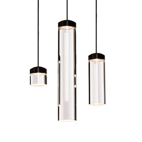 Suspension design cylindre en verre de plusieurs longueur - vue 3 sur 10