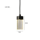 Suspension design cylindre en verre de plusieurs longueur