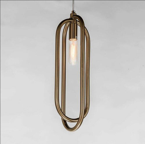 Suspension design double boucle dorée Decoration - vue 4 sur 5