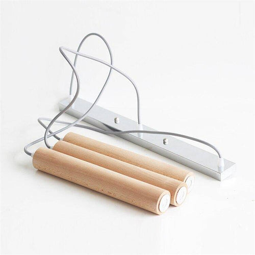 Suspension LED design cylindrique en bois de plusieurs teinte - vue 4 sur 5