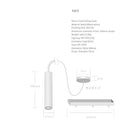 Suspension LED design cylindrique en bois de plusieurs teinte
