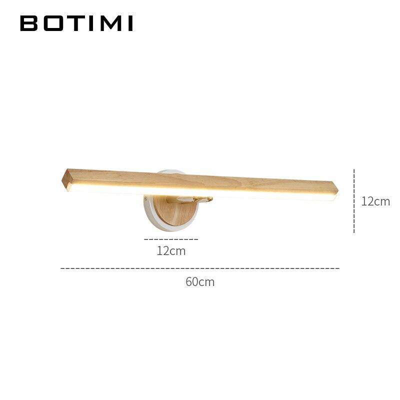 Applique moderne LED allongée en bois pour miroir style Sconce - vue 5 sur 5