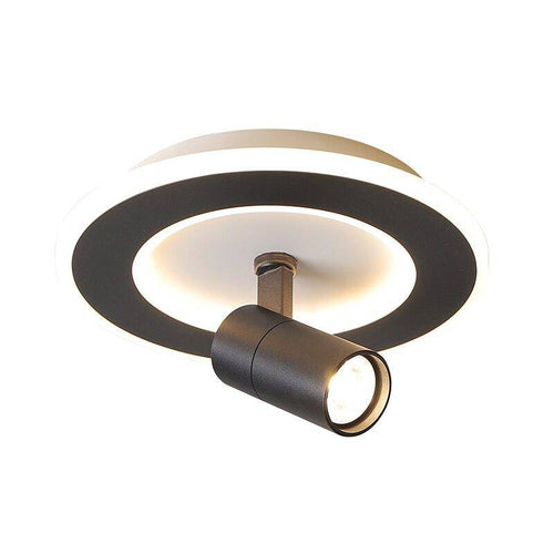 Plafonnier circulaire LED en métal noir Mosko - vue 4 sur 4