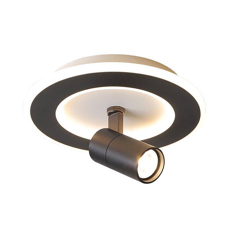 Plafonnier circulaire LED en métal noir Mosko - vue 4 sur 4