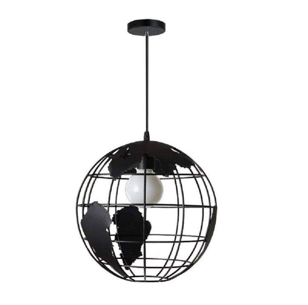 Suspension design LED en forme de globe industriel style Terra - vue 3 sur 3