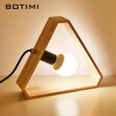 Lampe à poser design LED en bois aux formes géométriques Boti