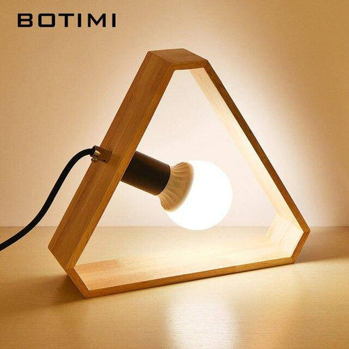 Lampe à poser design LED en bois aux formes géométriques Boti - vue 5 sur 5