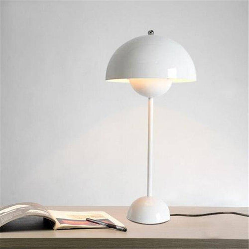 Lampe de bureau moderne LED en métal coloré avec abat-jour arrondi - vue 3 sur 8