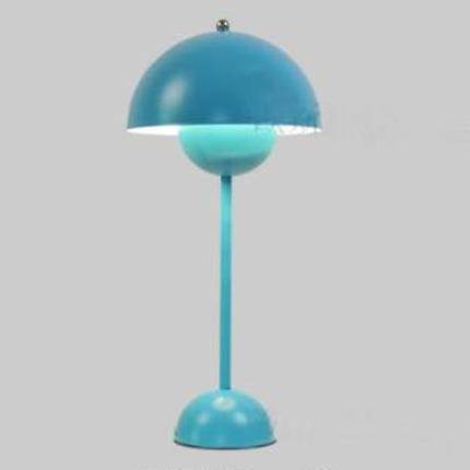 Lampe de bureau moderne LED en métal coloré avec abat-jour arrondi - vue 6 sur 8