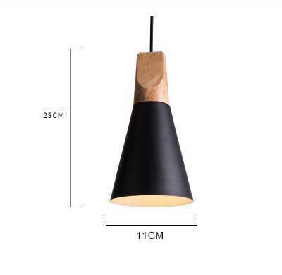 Suspension en bois et aluminum en forme de cone - vue 12 sur 14