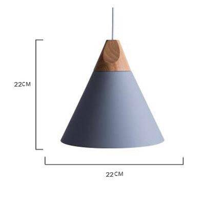 Suspension en bois et aluminum en forme de cone - vue 10 sur 14