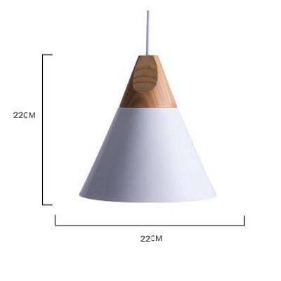 Suspension en bois et aluminum en forme de cone - vue 7 sur 14
