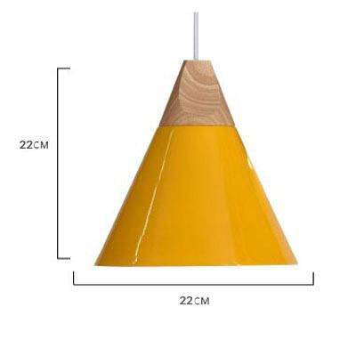 Suspension en bois et aluminum en forme de cone - vue 7 sur 14