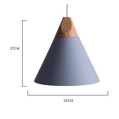 Suspension en bois et aluminum en forme de cone - vue 14 sur 14