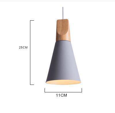 Suspension en bois et aluminum en forme de cone - vue 14 sur 14