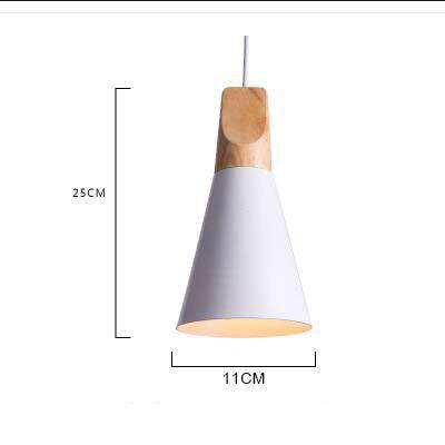 Suspension en bois et aluminum en forme de cone - vue 10 sur 14