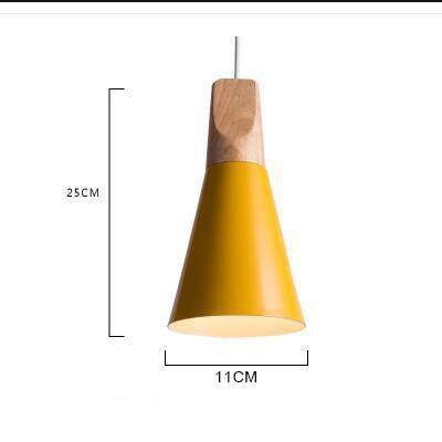 Suspension en bois et aluminum en forme de cone - vue 6 sur 14