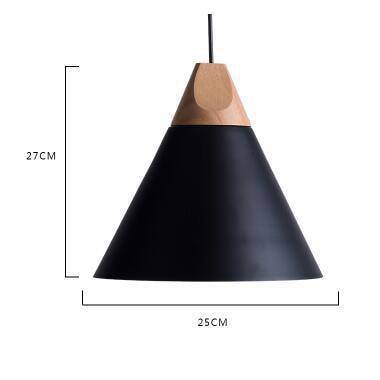 Suspension en bois et aluminum en forme de cone - vue 12 sur 14