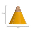 Suspension en bois et aluminum en forme de cone
