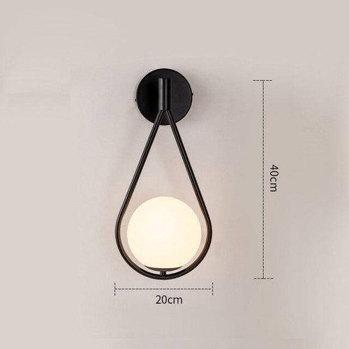 Applique murale design LED doré avec boule blanche Sconce - vue 8 sur 7