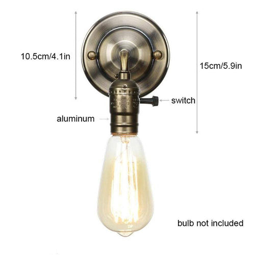 Applique murale industriel LED style ampoule Edison - vue 5 sur 4