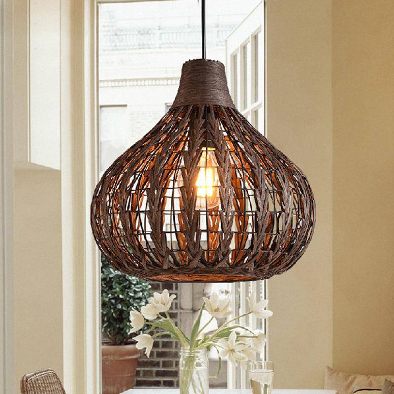Suspension en bambou marron foncé Rattan - vue 2 sur 5