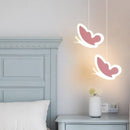 Suspension rose ou blanche LED avec des formes différentes pour les enfants