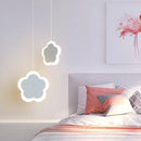 Suspension rose ou blanche LED avec des formes différentes pour les enfants