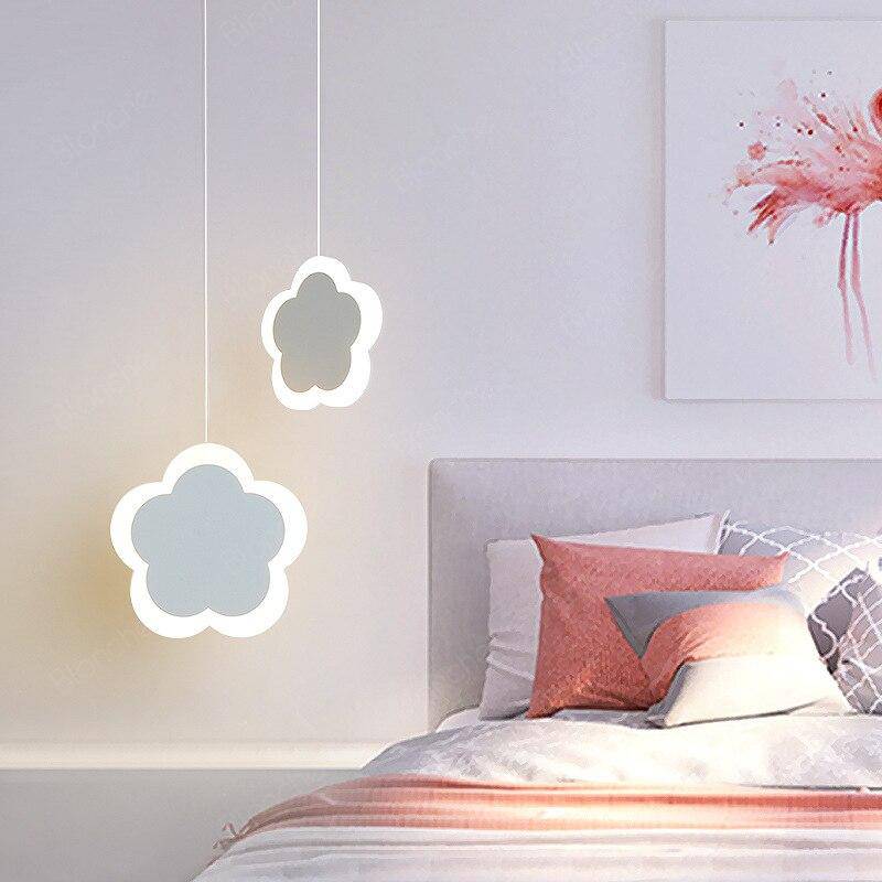 Suspension rose ou blanche LED avec des formes différentes pour les enfants - vue 5 sur 10