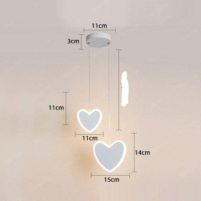 Suspension rose ou blanche LED avec des formes différentes pour les enfants - vue 8 sur 10