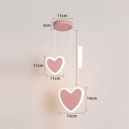 Suspension rose ou blanche LED avec des formes différentes pour les enfants - vue 5 sur 10