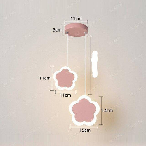 Suspension rose ou blanche LED avec des formes différentes pour les enfants - vue 8 sur 10