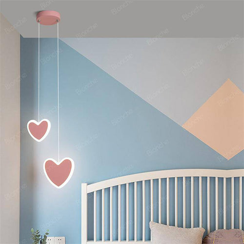 Suspension rose ou blanche LED avec des formes différentes pour les enfants - vue 3 sur 10